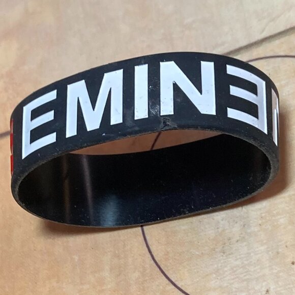 loose eminem 90s slim shady bracelet rubber wristband accessory as is unisex - Picture 5 of 5